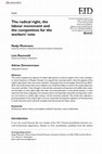 Research paper thumbnail of The radical right, the labour movement and the competition for the workers' vote