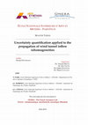 Research paper thumbnail of Uncertainty quantification applied to the propagation of wind tunnel inflow inhomogeneities