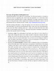 Research paper thumbnail of How to plan an abstract, essay or thesis