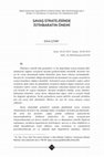 Research paper thumbnail of SAVAŞ STRATEJİSİNDE İSTİHBARATIN ÖNEMİ