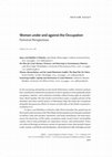 Research paper thumbnail of Women under and against the Occupation Feminist Perspectives