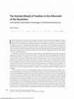 Research paper thumbnail of Khārij (“Outside”) of the Tradition in the Aftermath of the Revolution: Carl Schmitt and Islamic Knowledge in Post-Revolutionary Iran