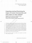 Research paper thumbnail of Unpacking overload: Examining the impact of content characteristics and news topics on news overload