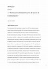 Research paper thumbnail of 'The International Criminal Court: In the interests of transitional justice?'