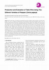 Research paper thumbnail of Production and Evaluation of Table Wine Using Two Different Varieties of Pawpaw (Carica papaya)