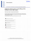 Research paper thumbnail of Judgement without justice: on the efficacy of the European human rights regime