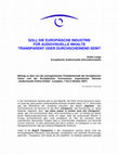 Research paper thumbnail of SOLL DIE EUROPÄISCHE INDUSTRIE FÜR AUDIOVISUELLE INHALTE TRANSPARENT ODER DURCHSCHEINEND SEIN