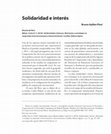 Research paper thumbnail of Solidaridad e interés