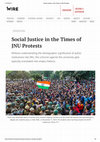 Research paper thumbnail of Social Justice in the Times of JNU Protests