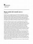 Research paper thumbnail of "Buone Notizie Dal 'Mondo nuovo'"