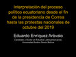 Research paper thumbnail of Interpretación del proceso político ecuatoriano desde el fin de la presidencia de Correa hasta las protestas nacionales de octubre del 2019