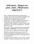 Research paper thumbnail of Antivenom – dangers are gross , fatal .. effectiveness unproven !!