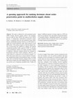 Research paper thumbnail of A queuing approach for making decisions about order penetration point in multiechelon supply chains