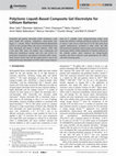 Research paper thumbnail of Poly(Ionic Liquid)-Based Composite Gel Electrolyte for Lithium Batteries