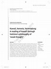 Research paper thumbnail of Kawaii, kenosis, Verwindung: A reading of kawaii through Vattimo's philosophy of 'weak thought'