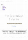 Research paper thumbnail of Philippe Maryssael, "'And You, Vast Sea,...' How One Small Word Change Changed Quite a Lot", The Kahlil Gibran Collective, 9 November 2019.