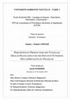 Research paper thumbnail of PERCEPTION ET PRODUCTION DES VOYELLES ORALES FRANÇAISES PAR DES ENFANTS TUNISIENS NEO-APPRENANTS DU FRANÇAIS