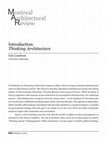 Research paper thumbnail of Thinking Architecture