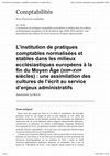 Research paper thumbnail of introduction au numéro 10 de la revue comptabilité(s)