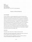 Research paper thumbnail of HISTORY OF WESTERN MEDICINE (syllabus)