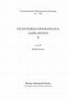 Research paper thumbnail of Iscrizioni minturnesi dell'area della Torre di Pandolfo Capodiferro alla foce del Garigliano. Parte prima, in Studi storico-epigrafici sul Lazio antico II, a cura di H. Solin, Helsinki 2019, pp. 2-18