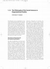 Research paper thumbnail of Philosophy of Social Science in Organizational  Studies