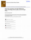 Research paper thumbnail of Democratic uprisings in the New Middle East youth technology human rights and US Foreign Policy