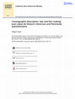 Research paper thumbnail of Cosmographic description, law, and fact making: Juan López de Velasco’s American and Peninsular questionnaires