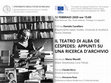 Research paper thumbnail of IL TEATRO DI ALBA DE CÉSPEDES: APPUNTI SU UNA RICERCA D'ARCHIVIO Introduce Maria Morelli [Marie Sklodowska-Curie Fellow