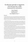 Research paper thumbnail of Escribir para aprender en ingeniería. Una lente que hace visible el pensamiento matemático