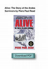 Research paper thumbnail of Alive: The Story of the Andes Survivors by Piers Paul Read