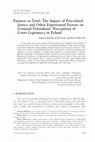 Research paper thumbnail of Fairness at Trial: The Impact of Procedural Justice and Other Experiential Factors on Criminal Defendants' Perceptions of Court Legitimacy in Poland