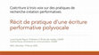 Research paper thumbnail of Récit de pratique d’une écriture performative polyvocale