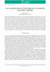 Research paper thumbnail of An Examination of the Biblical Evidence for Open Theism