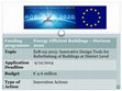 Research paper thumbnail of EeB-05-2015: Innovative Design Tools for Refurbishing of Buildings at District Level