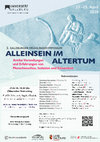 Research paper thumbnail of Conference Poster: "Alleinsein im Altertum" / "Being Alone in Antiquity" -- CANCELLED due to the coronavirus outbreak