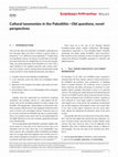 Research paper thumbnail of Cultural taxonomies in the Paleolithic-Old questions, novel perspectives