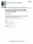 Research paper thumbnail of How to translate 'good governance' into Tajik? An American good governance fund and norm localisation in Tajikistan