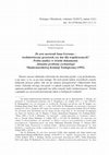 Research paper thumbnail of "De arte moriendi" Jana Gersona – średniowieczny przeżytek czy dar dla współczesnych? Próba analizy w świetle dokumentu "Aktualne problemy eschatologii" Międzynarodowej Komisji Teologicznej (1992)