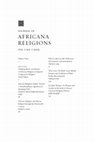 Research paper thumbnail of Africana Religious Studies: Toward a Transdisciplinary Agenda in an Emerging Field