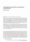 Research paper thumbnail of Verbindlichkeitskonflikte und politische Verpflichtung, in: Zeitschrift für politische Theorie 9/2 (2018 [2020]), S. 253-267.