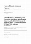 Research paper thumbnail of Gilles Bertrand, Anne Cayuela, Christian Del Vento, y Raphaële Mouren, eds. Bibliothèques et lecteurs dans l’Europe moderne (XVIIe-XVIIIe siècles)