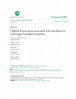 Research paper thumbnail of Diabetic ketoacidosis associated with tacrolimus in solid organ transplant recipients