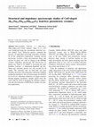 Research paper thumbnail of Structural and impedance spectroscopic studies of CuO-doped (K 0.5 Na 0.5 Nb 0.995 Mn 0.005 O 3 ) lead-free piezoelectric ceramics