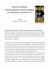 Research paper thumbnail of STATI D'ECCEZIONE. Filosofia, opinionismo e apocalisse biopolitica per l'Italia alla prova del SARS-CoV-2