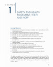 Research paper thumbnail of SAFETY AND HEALTH MOVEMENT, THEN AND NOW Learning Objectives