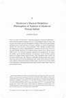 Research paper thumbnail of Mysticism's Musical Modalities: Philosophies of Audition in Medieval Persian Sufism