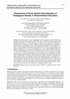 Research paper thumbnail of Perspectives of Some Salient Characteristics of Pedagogical Models in Network-Based Education