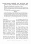 Research paper thumbnail of IJRTBT THE IMPACT OF EMPLOYEE GREEN TRAINING ON HOTEL ENVIRONMENTAL PERFORMANCE IN THE EGYPTIAN HOTELS 1 2