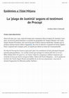 Research paper thumbnail of 'La plaga de Justinià segons el testimoni de Procopi', Epidèmies i malalties contagioses a l’Edat Mitjana: documents, representacions artístiques i literàries, IRCVM -UB (Barcelona, 4th April 2020)